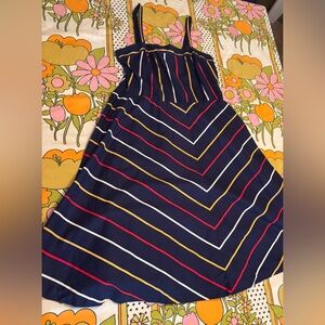 American Vintage Red, Yellow and Blue Sundress  Midi